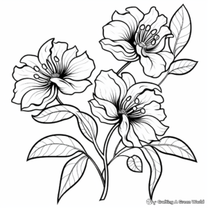 Printable Passion Flower Vine Coloring Pages for Artists 4