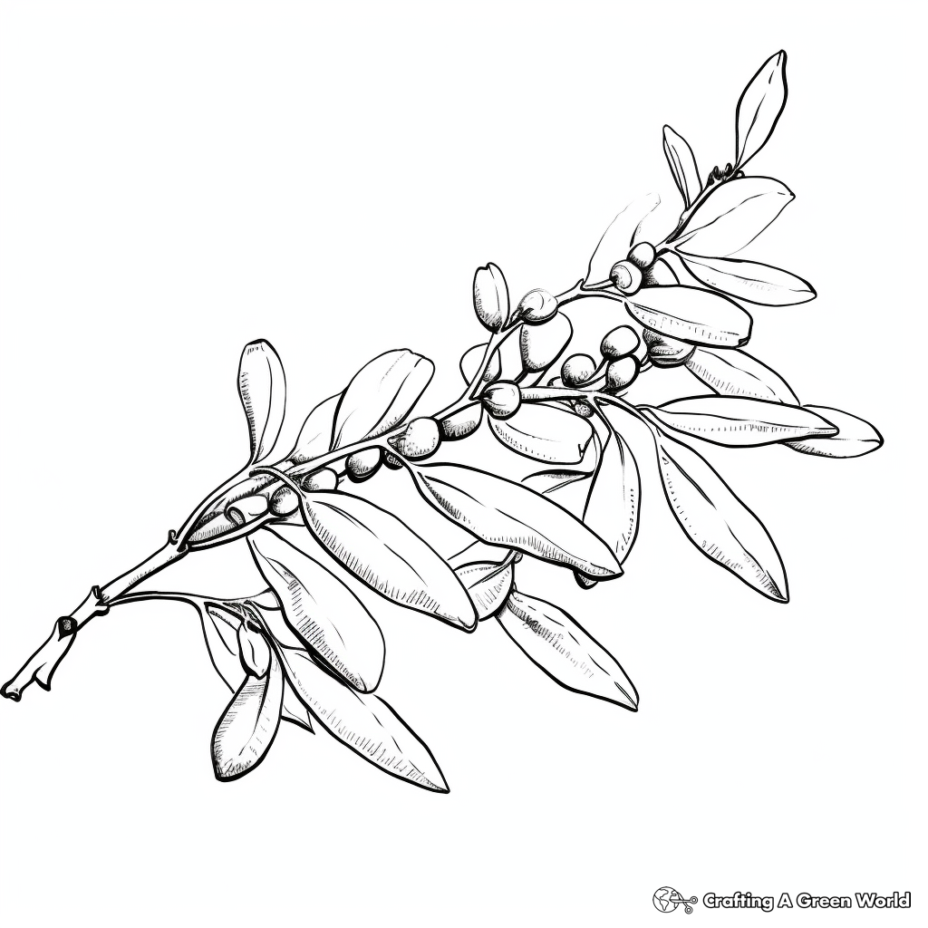 Printable Pecan Branch Coloring Pages for Artists 3