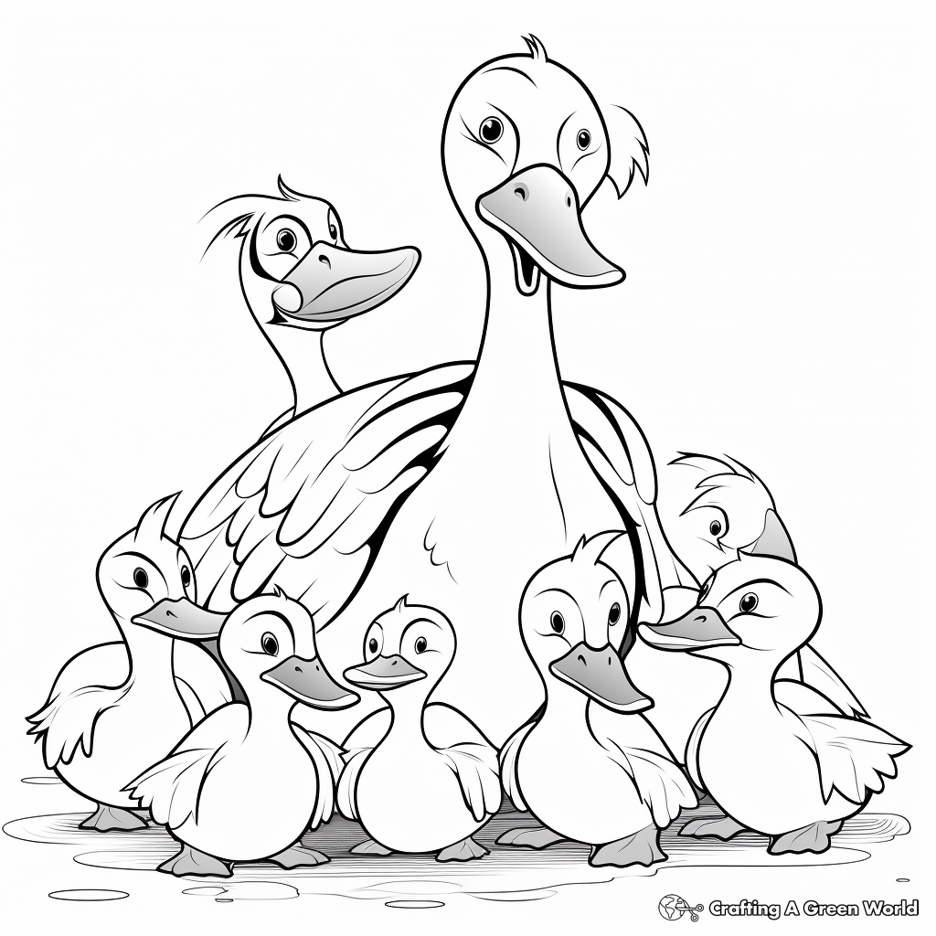 Printable Pelican Family Coloring Pages 4