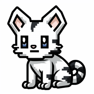Printable Pixel Art Minecraft Cat Coloring Pages 1