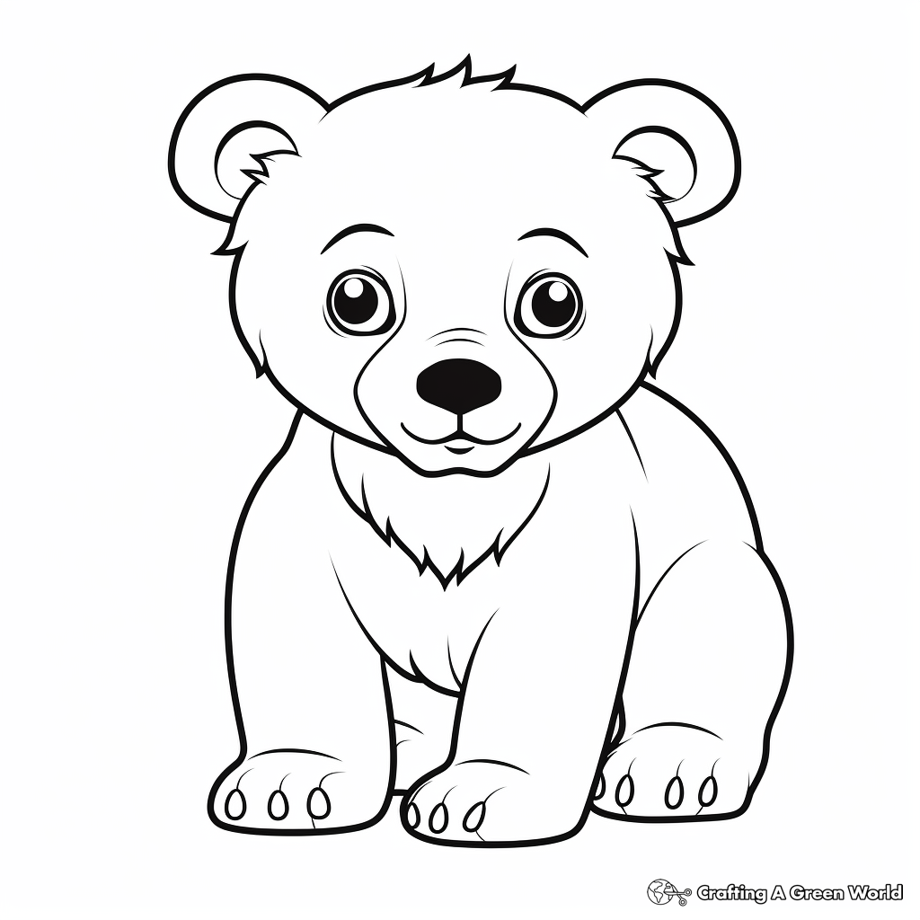 Printable Polar Bear Cub Coloring Pages 2