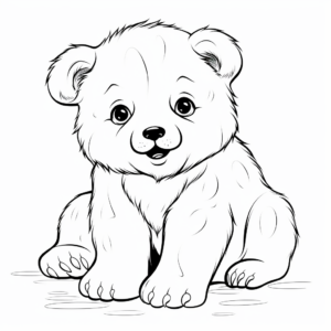 Printable Polar Bear Cub Coloring Pages 3