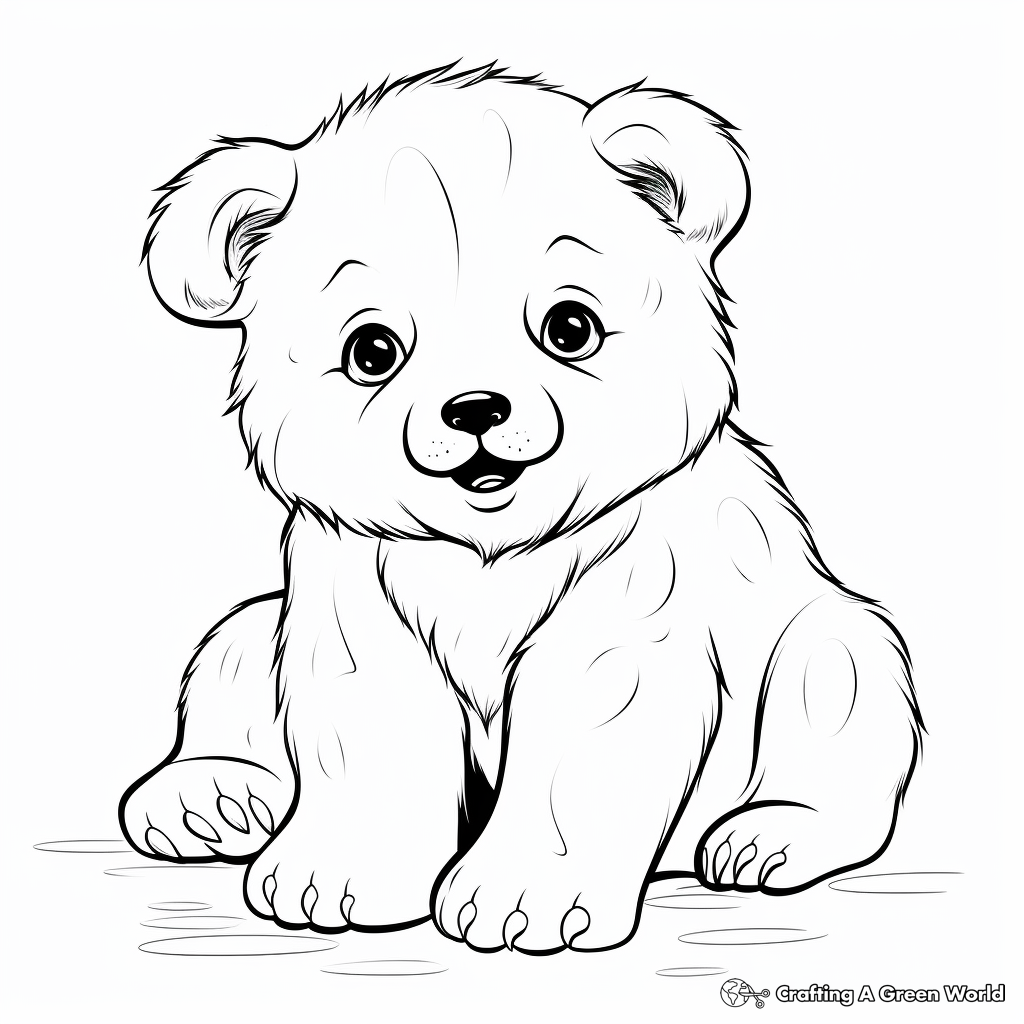 Printable Polar Bear Cub Coloring Pages 3