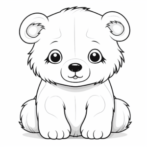 Printable Polar Bear Cub Coloring Pages 4