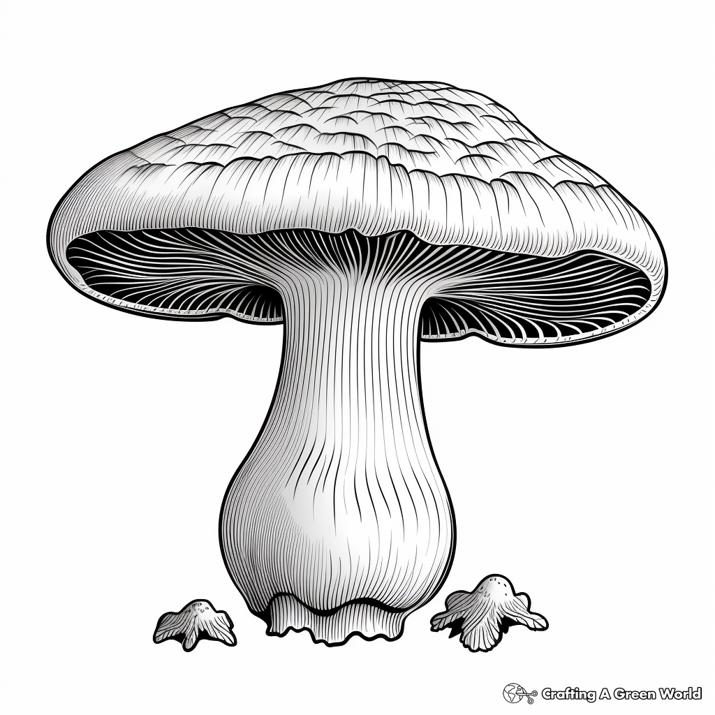 Printable Portobello Mushroom Coloring Pages 1