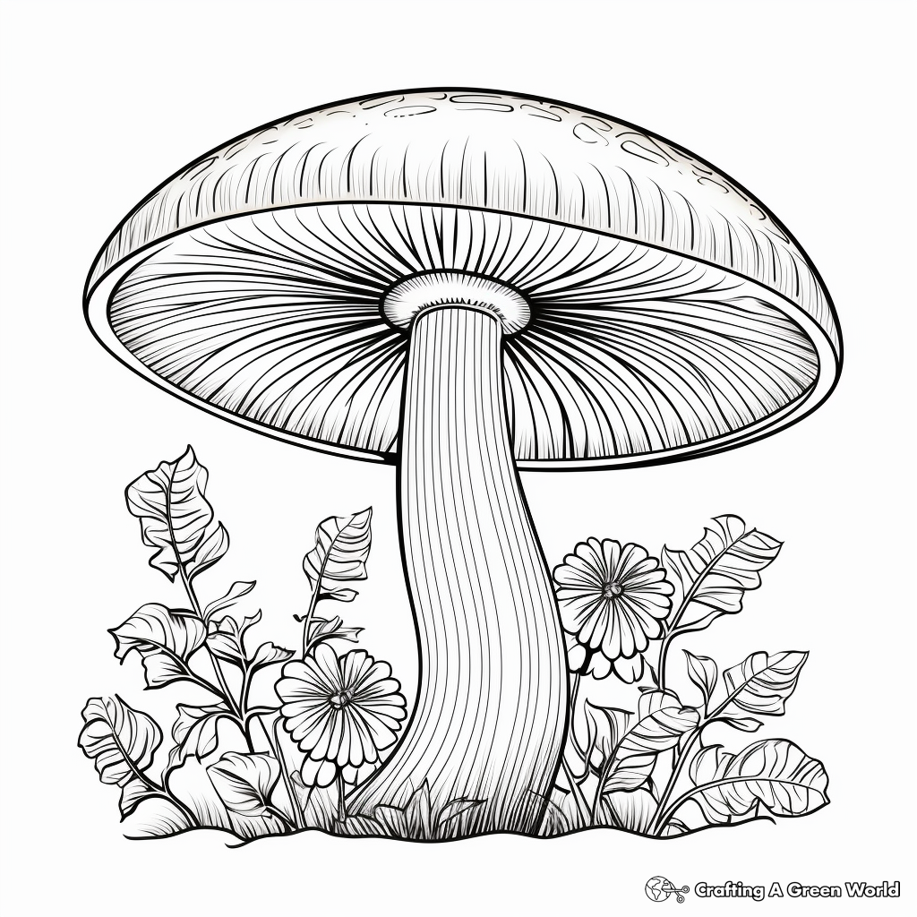 Printable Portobello Mushroom Coloring Pages 3