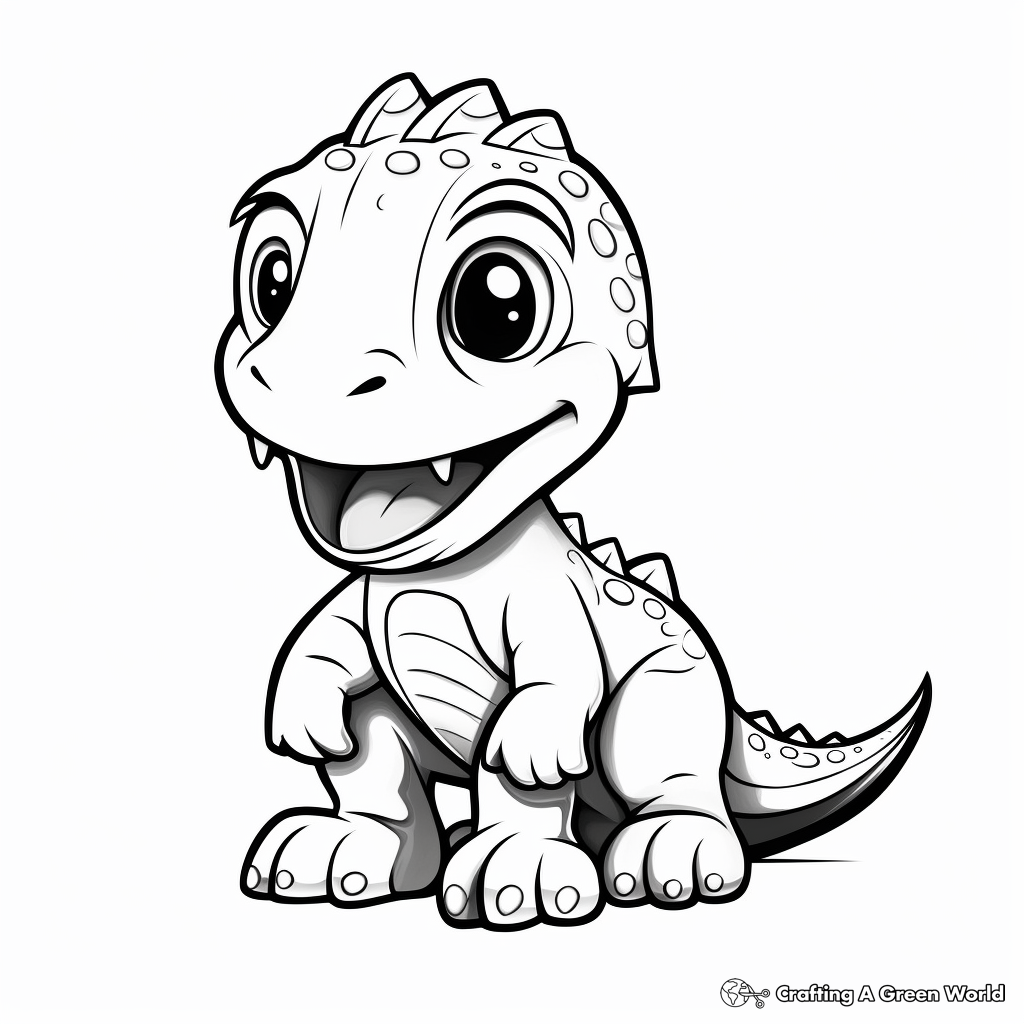 Printable Prehistoric Baby T Rex Coloring Pages 4