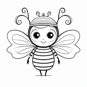 Printable Queen Bee and Hive Coloring Pages 2