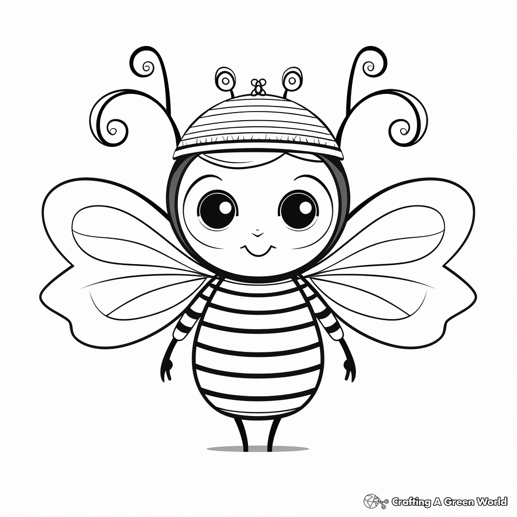 Printable Queen Bee and Hive Coloring Pages 2