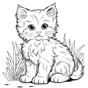 Printable Ragdoll Kitten Coloring Pages 1