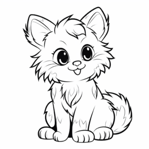 Printable Ragdoll Kitten Coloring Pages 2