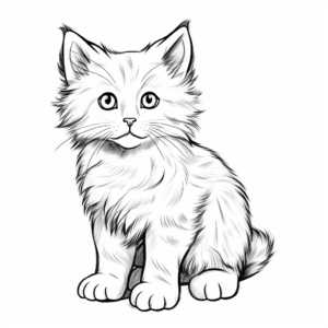 Printable Ragdoll Kitten Coloring Pages 3