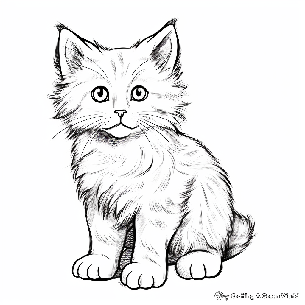 Printable Ragdoll Kitten Coloring Pages 3