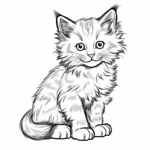 Printable Ragdoll Kitten Coloring Pages 4