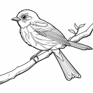 Printable Realistic Oriole Coloring Pages 3