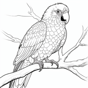 Printable Red-fronted Macaw Coloring Pages for Artists 2