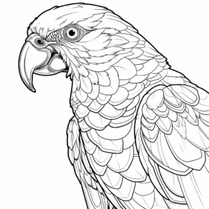 Printable Red-fronted Macaw Coloring Pages for Artists 4