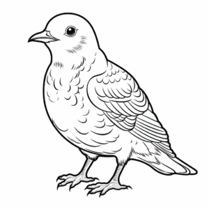 Printable Red-Headed Woodpecker Coloring Pages 2