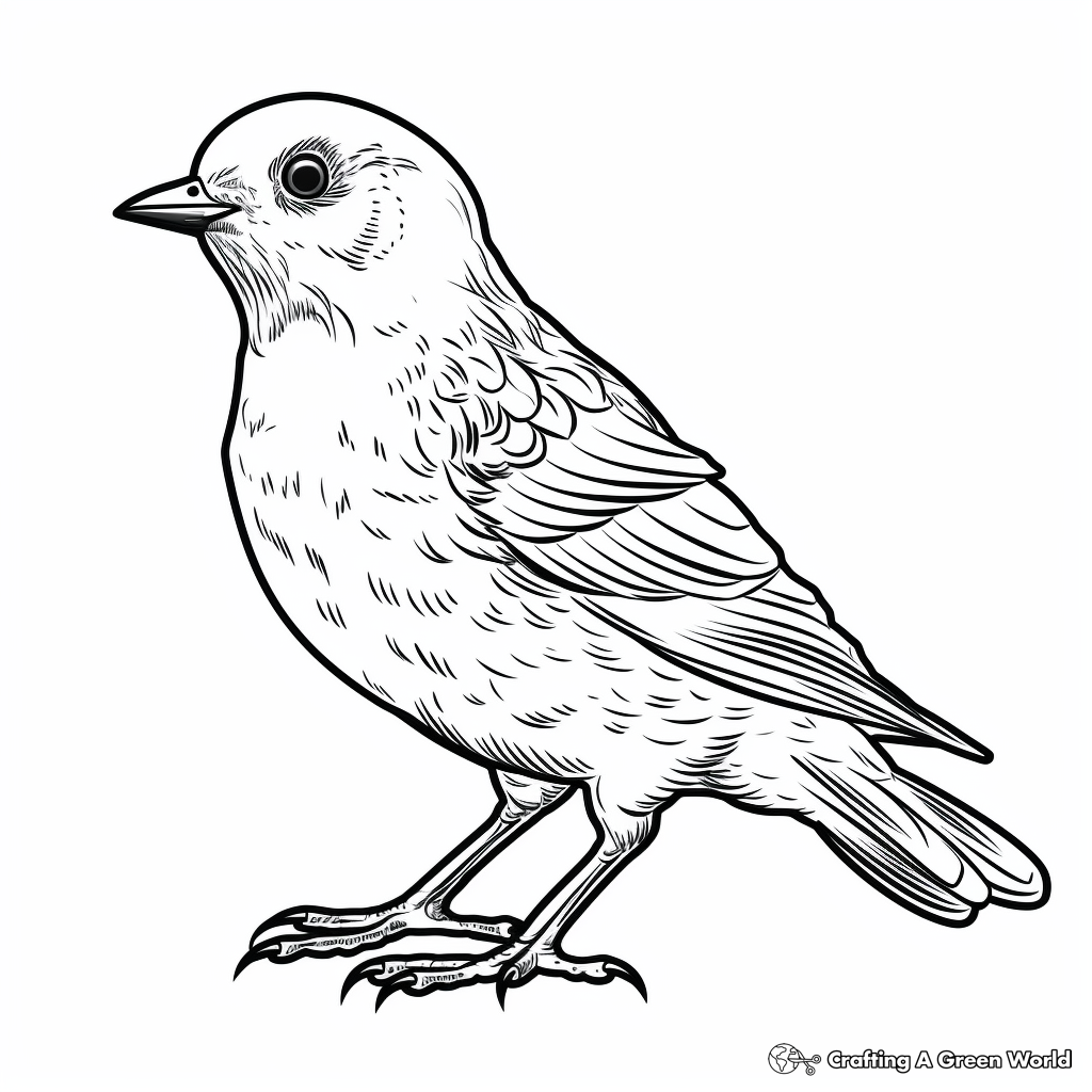 Printable Red-Headed Woodpecker Coloring Pages 4