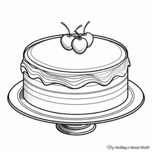 Printable Red Velvet Cake Coloring Pages 3