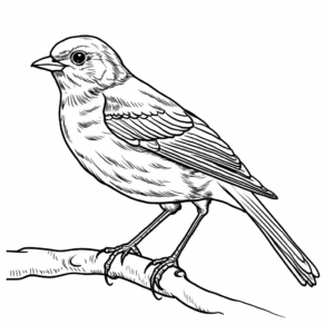 Printable Red-Winged Blackbird Flock Coloring Pages 2