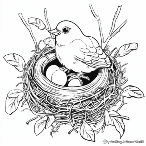 Printable Robin's Nest Coloring Sheets 3