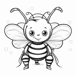 Printable Santa Cat Bee Christmas Coloring Pages 3