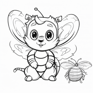 Printable Santa Cat Bee Christmas Coloring Pages 4