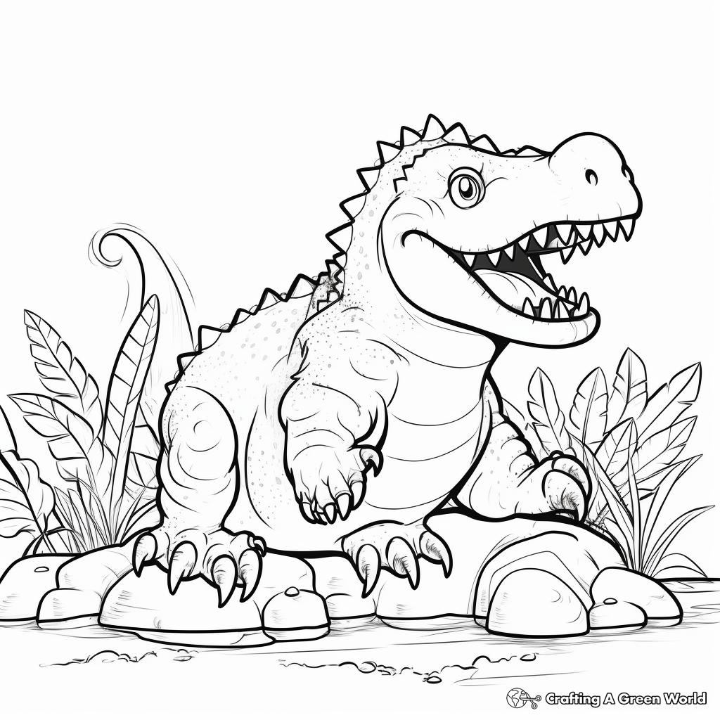Printable Sarcosuchus Coloring Pages for Creativity 2
