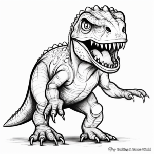 Printable Scary T Rex Coloring Pages For Halloween 2
