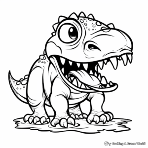 Printable Scary T Rex Coloring Pages For Halloween 4