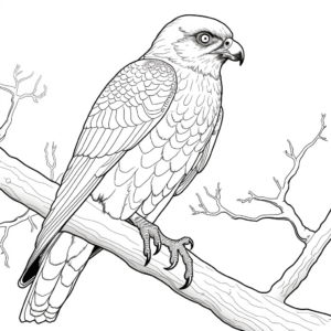 Printable Sharp-shinned Hawk Coloring Pages 3