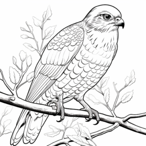 Printable Sharp-shinned Hawk Coloring Pages 4