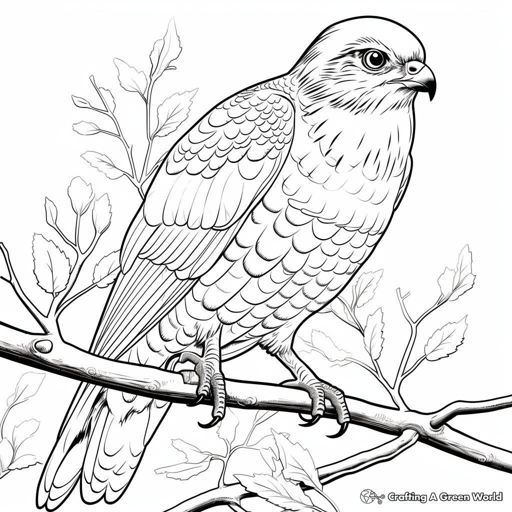 Printable Sharp-shinned Hawk Coloring Pages 4