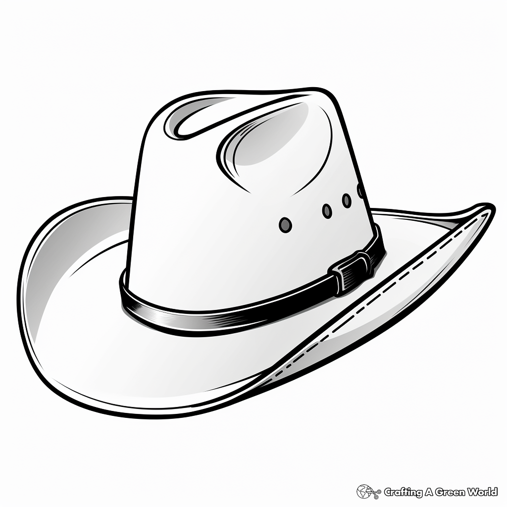 Printable Sheriff's Cowboy Hat Coloring Pages 4