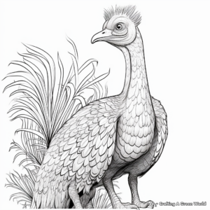 Printable Simple Therizinosaurus Coloring Pages 2