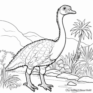 Printable Simple Therizinosaurus Coloring Pages 3
