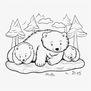 Printable Sleeping Bear Family Coloring Pages 1