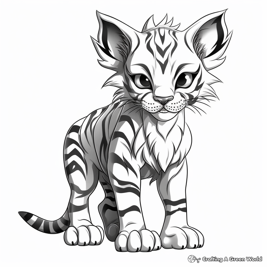 Printable Sphynx Kitten Coloring Pages 1