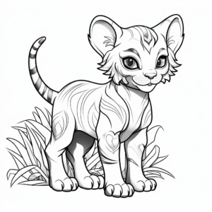Printable Sphynx Kitten Coloring Pages 2