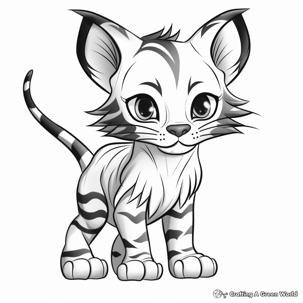 Printable Sphynx Kitten Coloring Pages 3