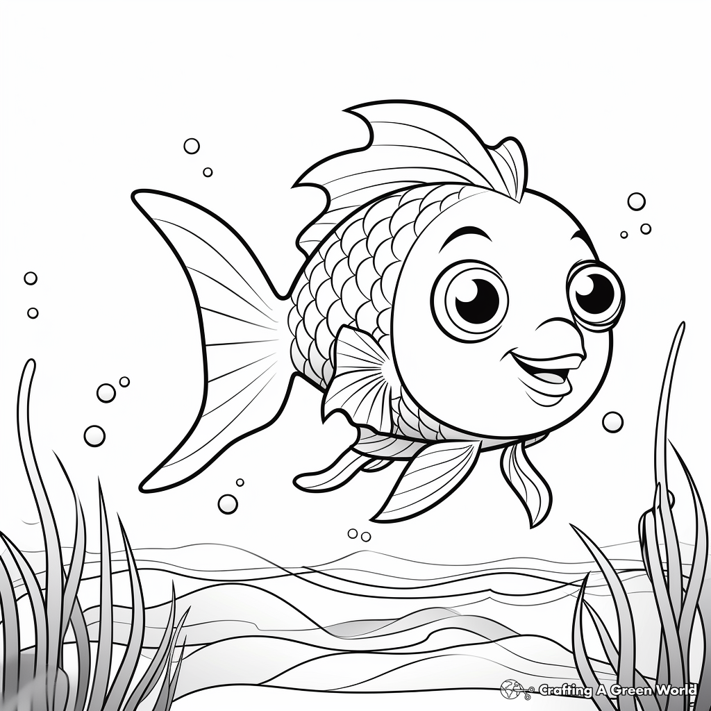 Printable Starfish Cartoon Coloring Pages for Kids 2