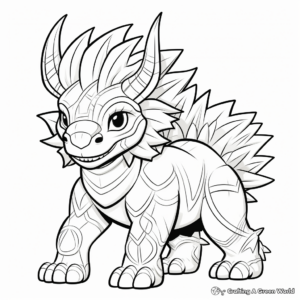 Printable Styracosaurus for Kids Coloring Pages 1