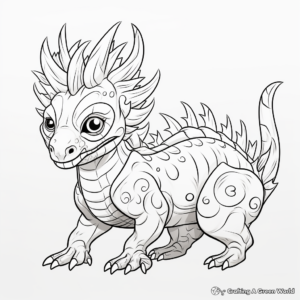 Printable Styracosaurus for Kids Coloring Pages 2