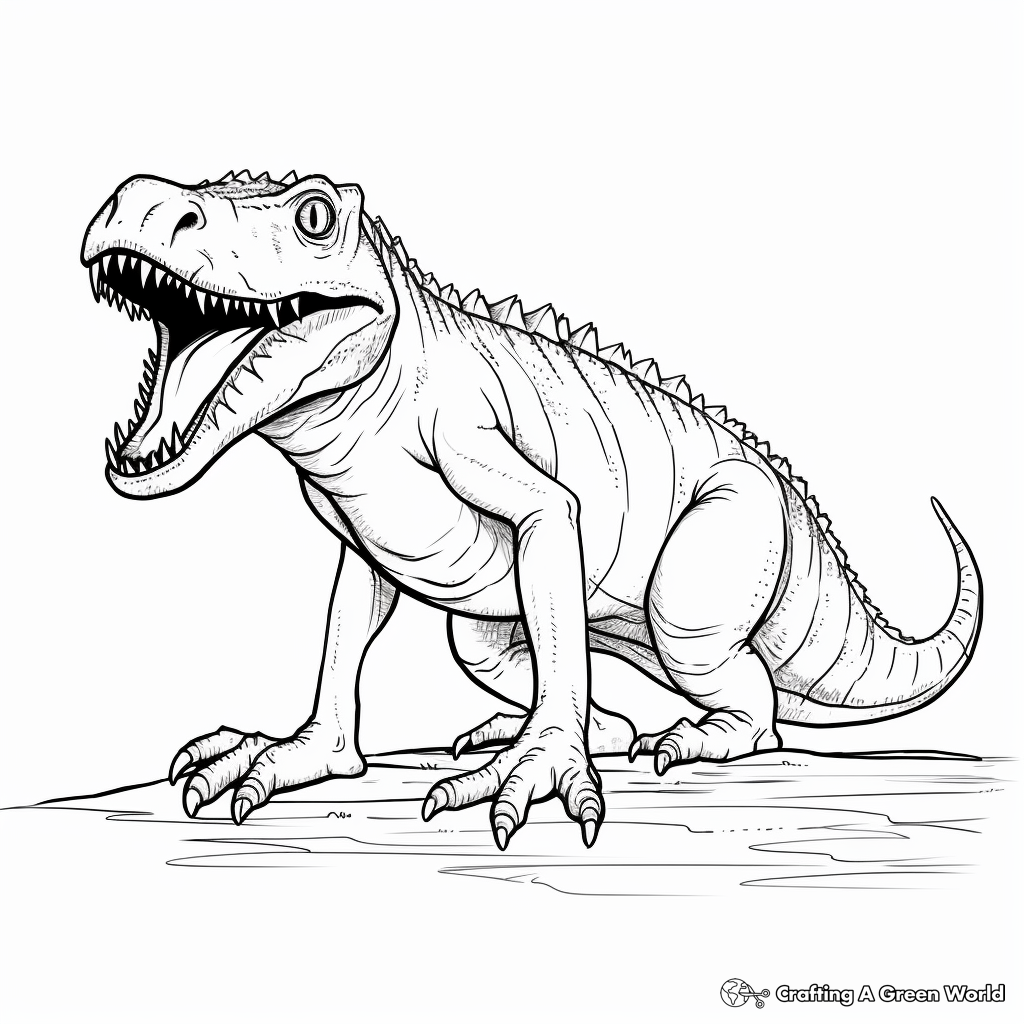 Printable Terrifying Baryonyx Coloring Pages 1
