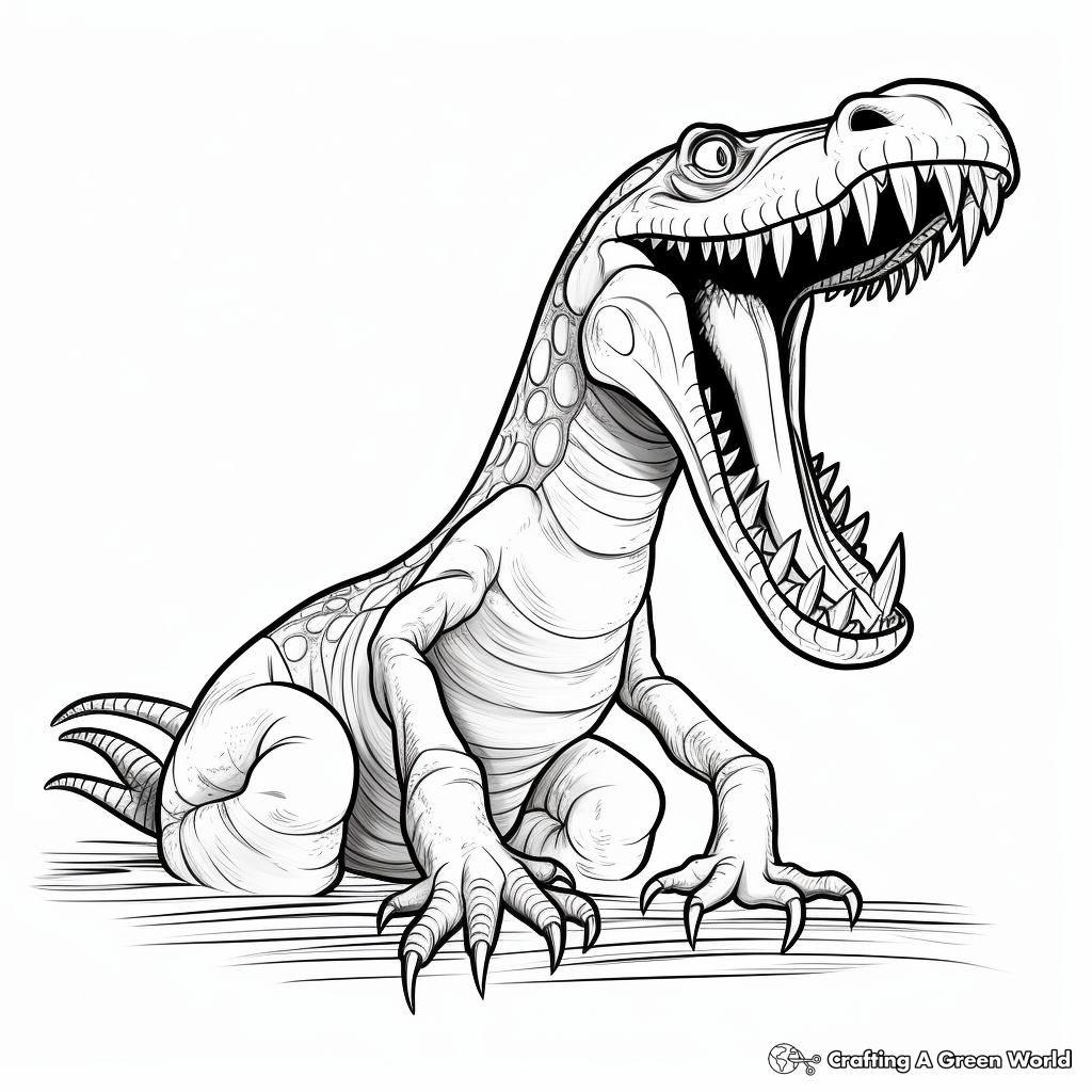 Printable Terrifying Baryonyx Coloring Pages 2