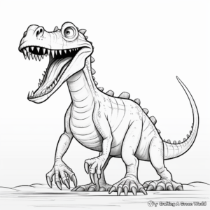 Printable Terrifying Baryonyx Coloring Pages 4