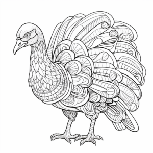 Printable Turkey Coloring Pages for Thanksgiving 1