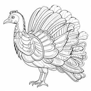 Printable Turkey Coloring Pages for Thanksgiving 3
