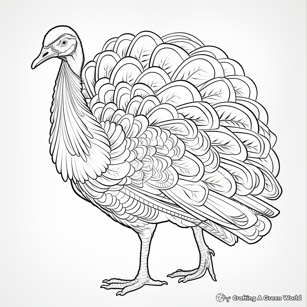 Printable Turkey Coloring Pages for Thanksgiving 4